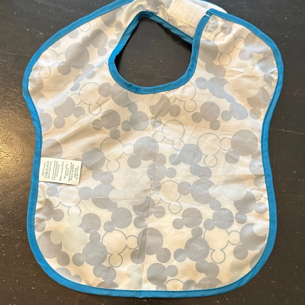 Disney Mickey Mouse Bib Set - Blue and Gray